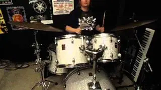 Erica on drums