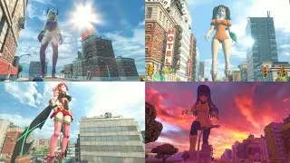 【Giantess】市街地を蹂躙する巨大娘たち【Pawperty Damage】