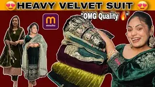 Heavy Embroidery Velvet Suit from Meesho ❄️ | Winter Wedding Wear | Premium Velvet Suit Review 😍