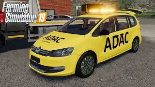FS19 - 2016 Volkswagen Sharan ADAC SERVICE CAR - Car mod for Farming Simulator 2019