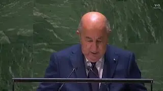 The President of Algeria Abdelmadjid Tebboune Addresses 78th UNGA