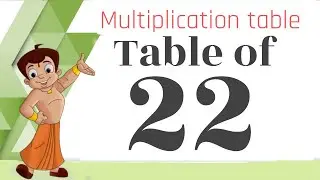 Tabel of 22|| learn Multiplication Table for kids|| table twenty two 22&times;1=22