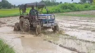 😱 Tractor Stuck in Mud | Swaraj 744 XT Full Power Test 💥🚜 #shorts #trending #viral 