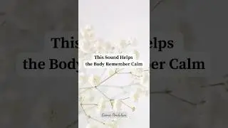 This SOUND helps the body remember CALM. #calm #relaxation #healingmusic #healingfrequencies