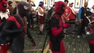 SF Comic Con 2016 - The Chimichanga Train of Deadpool Cosplayers