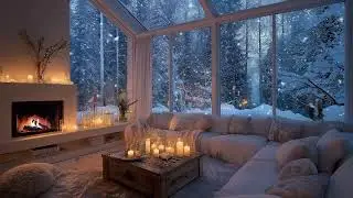 3 Hours Soft Winter Piano ❄️ Snow Falling Outside Window | Deep Focus, Study & Stress Relief Music