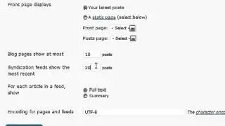 How to Use Reading Settings in Wordpress