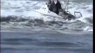 Boat flip in Witsand