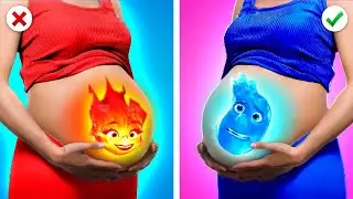 एलिमेन्टल के एम्बर  🔥और वेड  को हुए 💦 बच्चे! WhizzPop के फायर vs वॉटर पेरेंटिंग हैक्स!