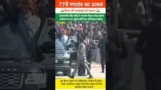 PM Modi greets people after Republic Day celebrations on the Kartavya Path.