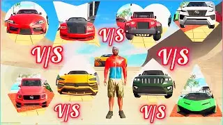 MEGA VEHICLE CHALLENGE! 🤯 1 VS 10 Cars, super cars survival Survival! Indian Bike driving 3d