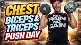 Chest, Biceps & Triceps Workout | Push Day #homeworkout #gym #consistency #discipline #fitness 