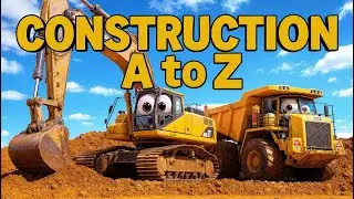 Satisfying Construction Vehicle ABCs | Learn the Alphabet with Heavy Trucks & Sounds