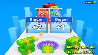 Money Hole 3D - All Levels Gameplay Pop Pi (Levels 36-40)