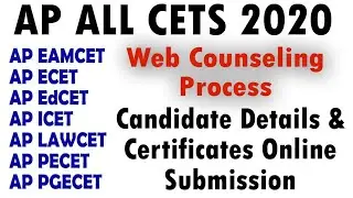 ap eamcet ecet icet Web Counseling Process | Online  Certificates Online Verification