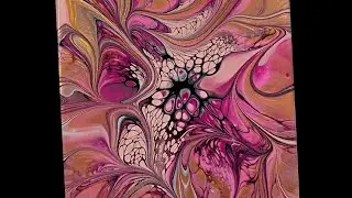 (1097) Modified Bloom Technique, Pretty in Pink Base, Paint Pouring💓🧡💕