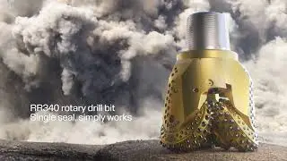 RR340 Rotary single sealed roller bearing drill bit launch video
