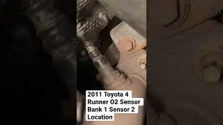 2011 Toyota 4 Runner O2 Sensor Bank 1 Sensor 2 Location. Code P0136