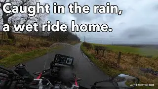 a wet ride home, caught in the rain