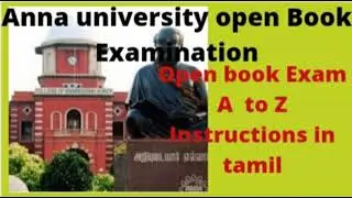 Anna university open book exam A to Z instructions in tamil