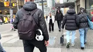 Downtown Vancouver on Boxing Day | Busy Streets & City Life