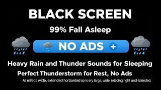 Gentle Night Rain 10 HOURS Rain Sounds for Sleeping - Dark Screen to Beat insomnia, Relax, Study
