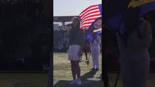 Sierra Lyn singing the National Anthem for Utah Warriors Rugby