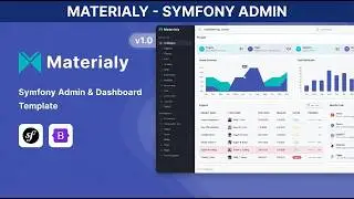 Materialy Admin Template Showcase – Symfony 7 Dashboard Kit
