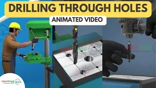 Drilling through holes | Drilling Process #Learnengg #Mechanical
