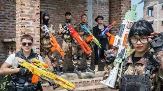 Nerf Guns War: Couple S.W.A.T Of SEAL TEAM Attack Eliminates Leader Black Dangerous Criminal Group