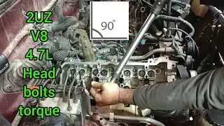 2UZ-FE V8 4.7L Cylinder Head Gasket Bolts Torque Of Toyota Tundra