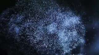 Blue Particles Explosion Stock Motion Graphics
