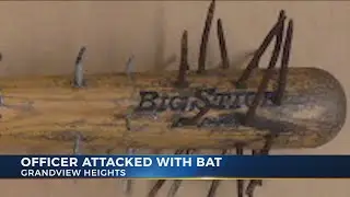 Man accused of hitting Grandview Heights police officer with spiked bat
