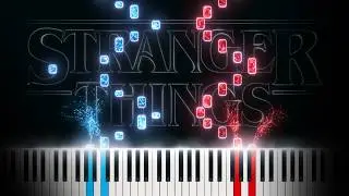 Stranger Things - Main Theme (Synthesia Piano Tutorial) + Sheets / MIDI
