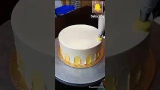 simple design butterscotch cake decorating ideas | simple design birthday cake design ideas #shorts