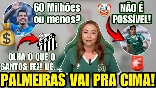 💣 DE AGORA! PALMEIRAS VAI PRA CIMA! 60 MILHÕES OU MENOS? NÃO É POSSÍVEL! E OLHA O QE O SANTOS FEZ 🤡