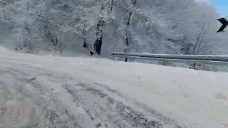 Vožnja do vrha Gučeva po snegu 12.1.2022.