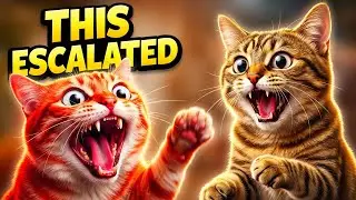 Funny Cat Fight Moments 😂 | Cats Being Dramatic Compilation #catvideos #fighting #funnyanimal