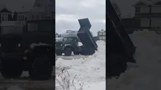 Military Truck Used To Remove Snow After BIG Snowstorm in New Jersey