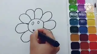 Let's Learn How to Draw & Paint Rainbow Flower | Painting, #drawing  Coloring for Kids and Toddlers