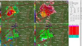 Tornado Producing storm near Maud OK, KINX radar 160mph+ rotation 5/4/22