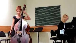 S. Koussevitzky. Concerto fis-moll for doublebass and orchestra, part 1. Playing Elena Rigun