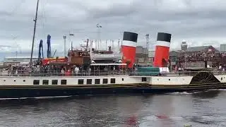 The Waverley at Ayr (24/07/2023) The last sea-going Paddle Steamer in the world