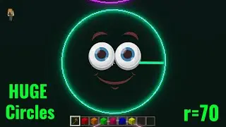 Giant Circles using Minecraft Number Blocks
