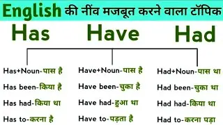 PLAY OF HAVE, HAS, HAD MODAL VERBS IN SPOKEN ENGLISH GRAMMAR!