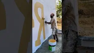 first Kot wall paint yellow colour 1st #wall #house