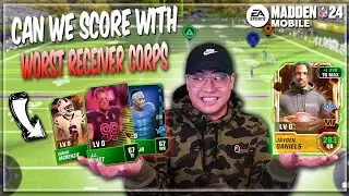 CAN THE BEST QB SCORE WITH THE WORST WR CORPS!! Madden Mobile 24 Gameplay!!