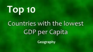 Top 10: Countries with the lowest GDP per Capita