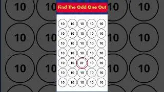 Find the odd one Numbers Edition #숫자퀴즈  #두뇌게임  #틀린숫자찾기