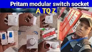 Pritam switch board. modular switch board. modular switch socket.ceiling rose install.12 modular